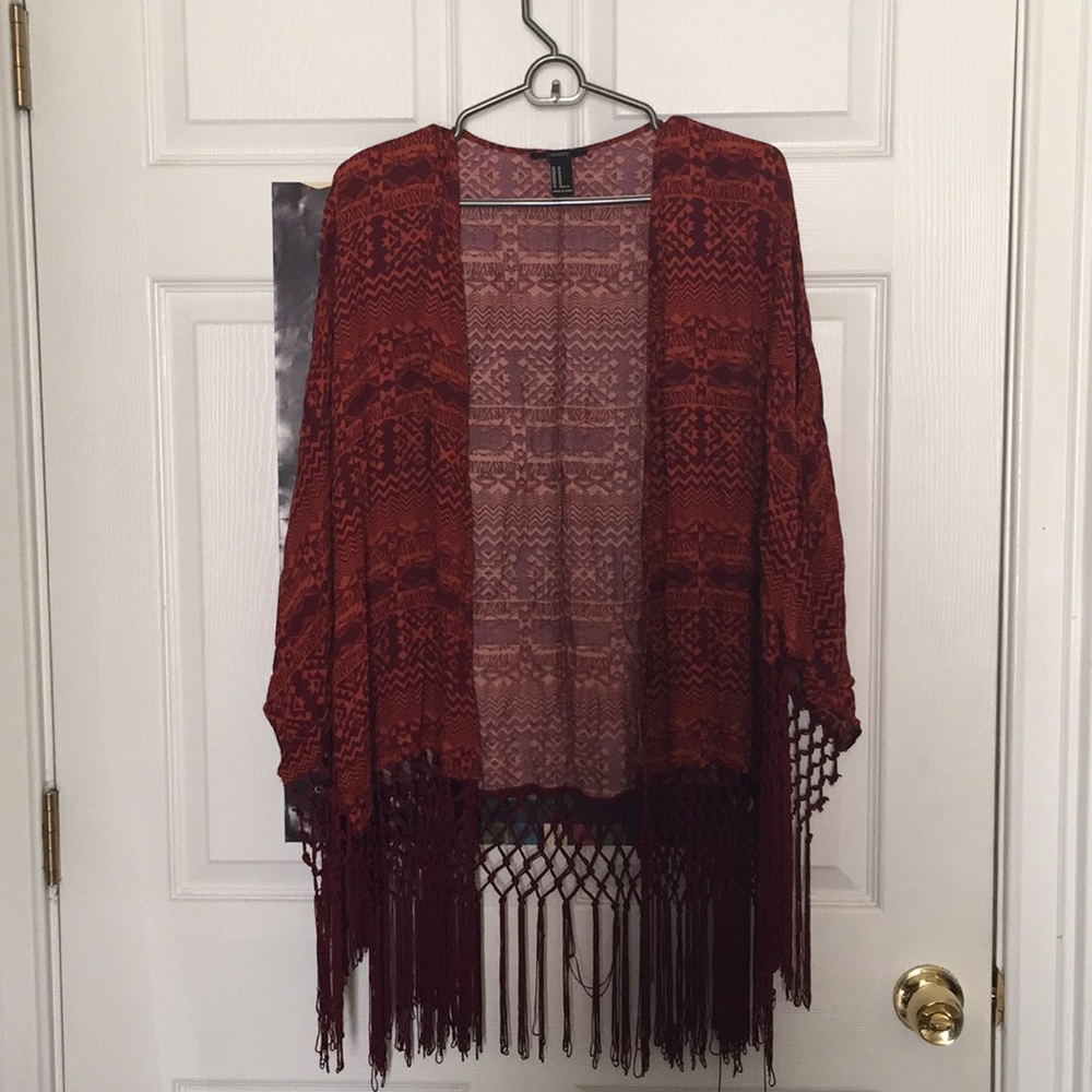 ❌SOLD❌ Forever 21 Tasseled Kimmono Size M